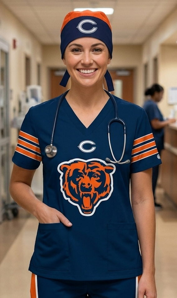 CHICAGO BEARS SCRUB TOP
