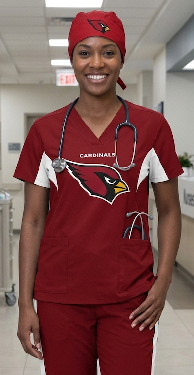 ARIZONA CARDINALS SCRUB TOP