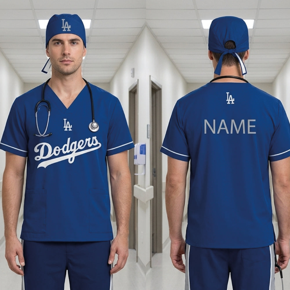 LOS ANGELES DODGERS BLUE MLB SCRUB TOP