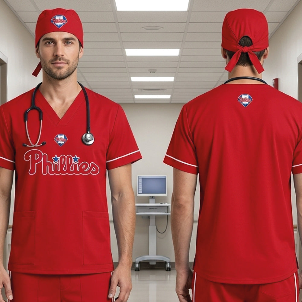 PHILADELPHIA PHILLIES MLB SCRUB TOP