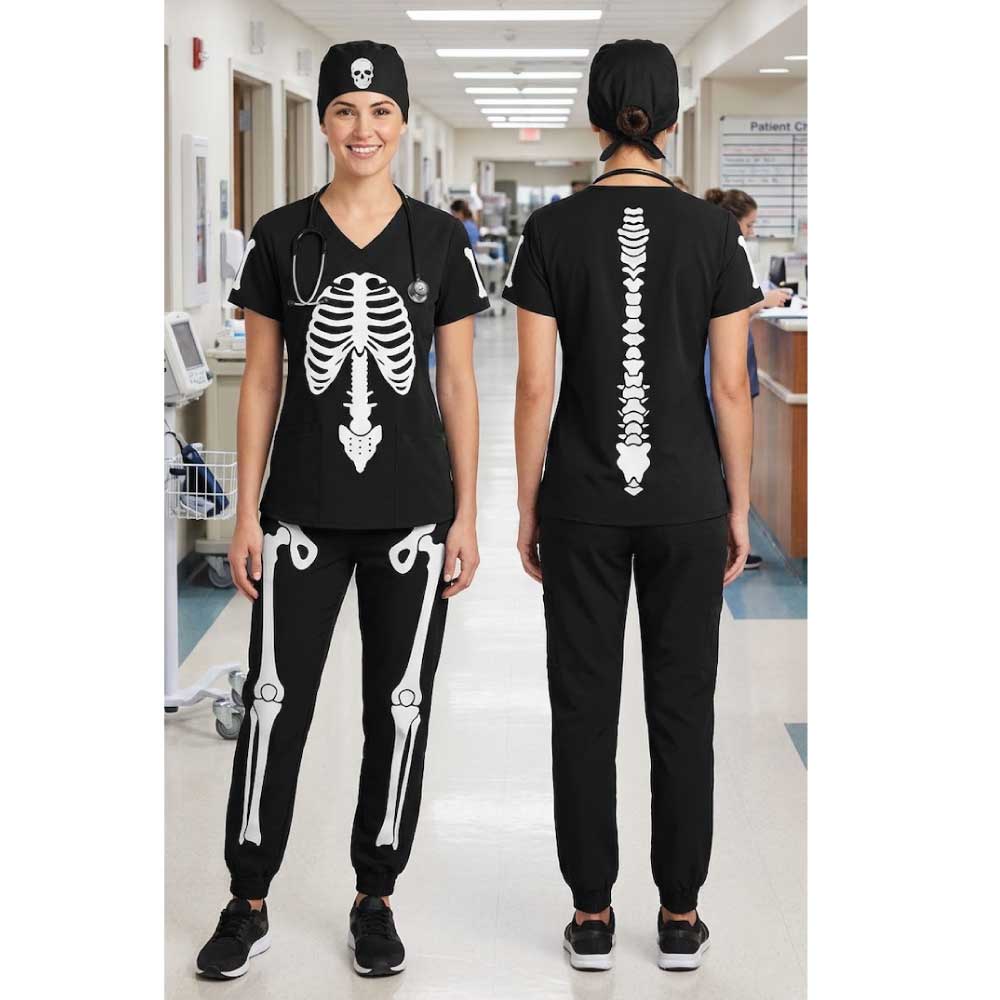 SKELETON SCRUB SET