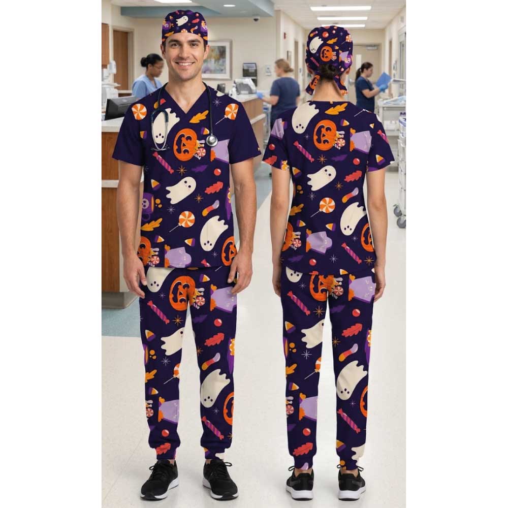 TRICK OR TREAT SCRUB SET