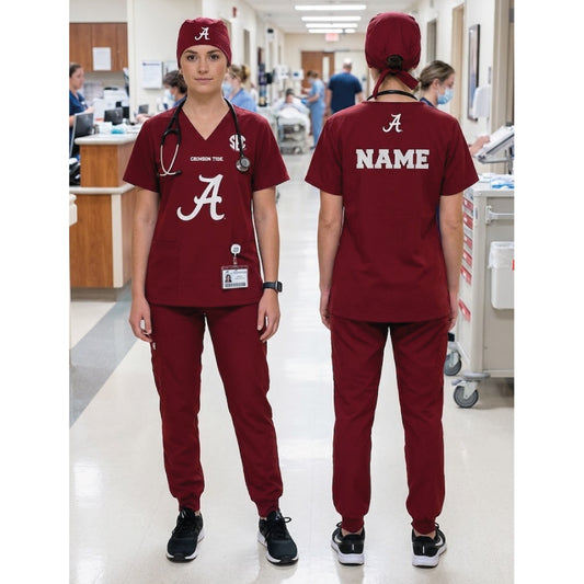 ALABAMA CRIMSON TIDE SCRUB SET
