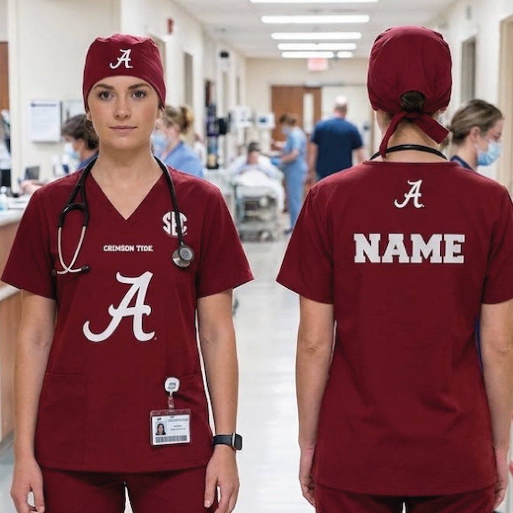 ALABAMA CRIMSON TIDE SCRUB TOP