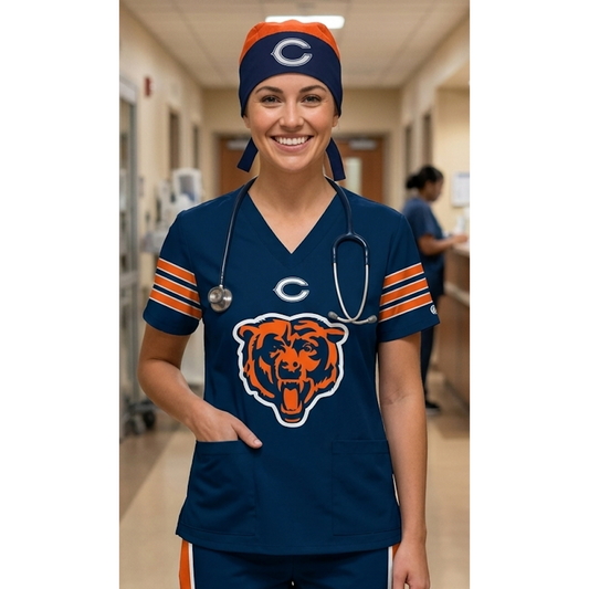 CHICAGO BEARS SCRUB TOP