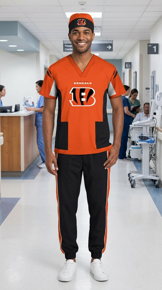 CINCINNATI BENGALS ORANGE SCRUB SET