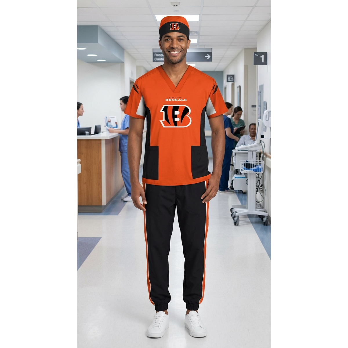 CINCINNATI BENGALS ORANGE SCRUB SET
