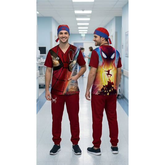 SPIDERMAN BRAND NEW DAY POSTER SCRUB SET