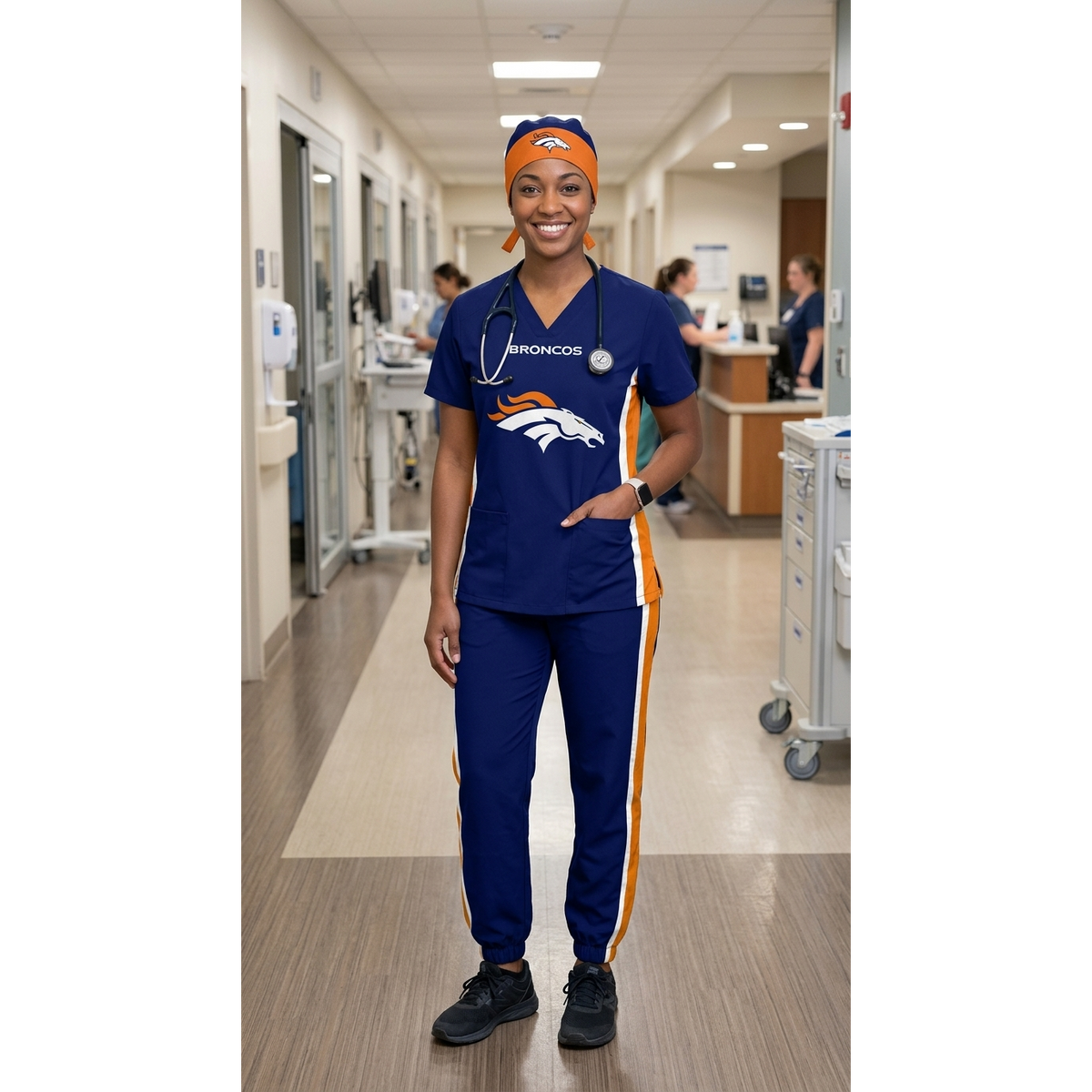 DENVER BRONCOS SCRUB SET