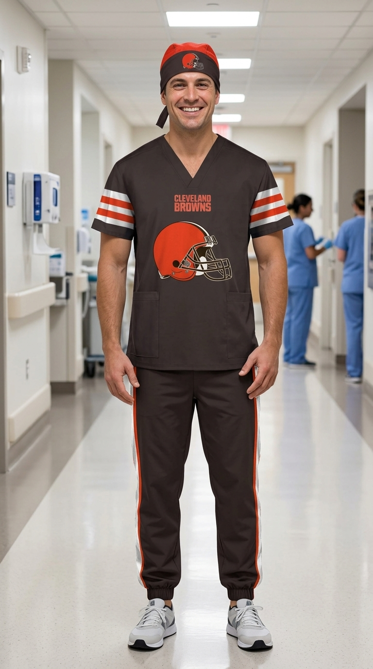 CLEVELAND BROWNS SCRUB SET