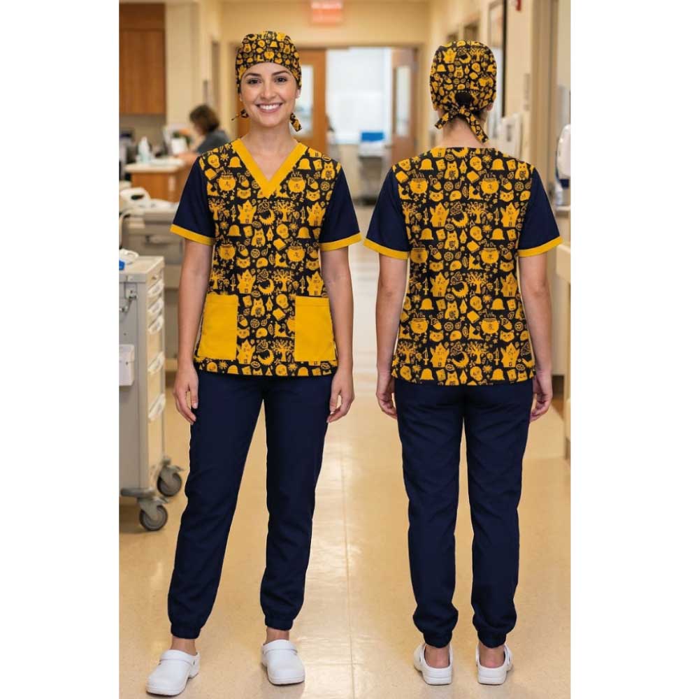 CAT AND GHOST SCRUB SET