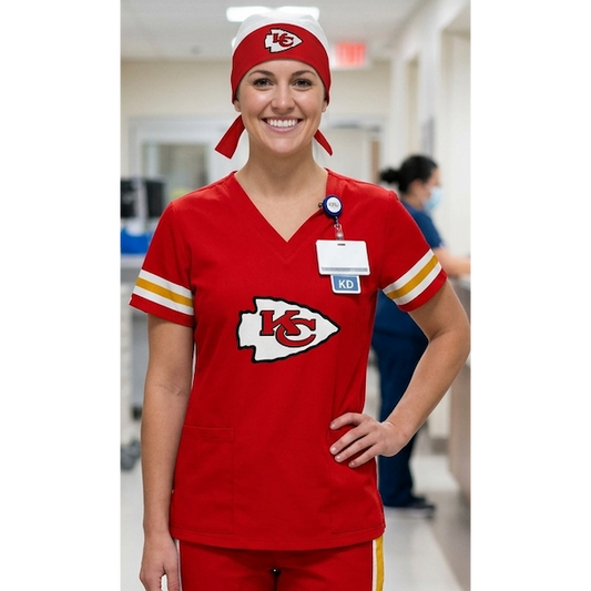 KANSAS CITY CHIEFS SCRUB TOP