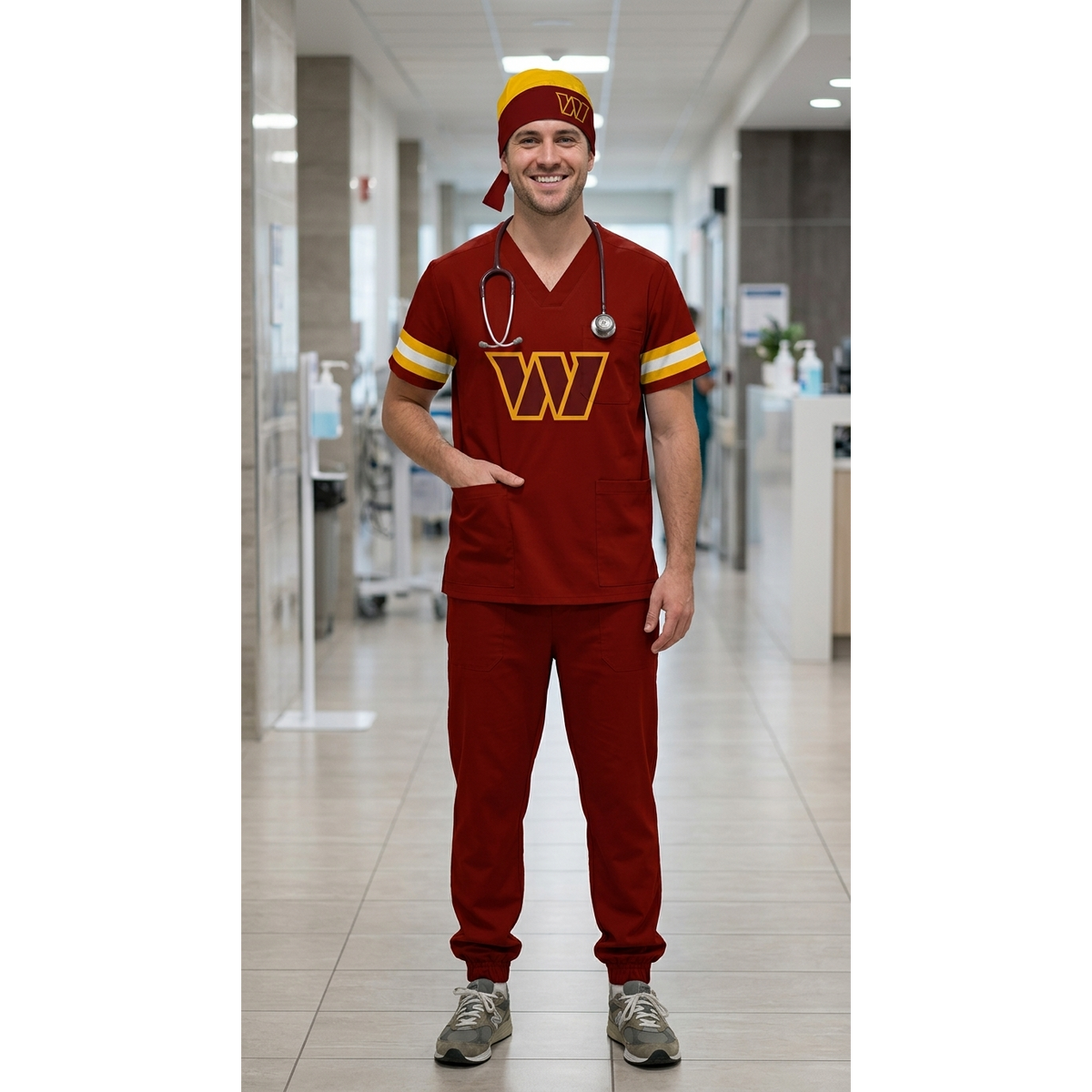 WASHINGTON COMMANDERS SCRUB SET