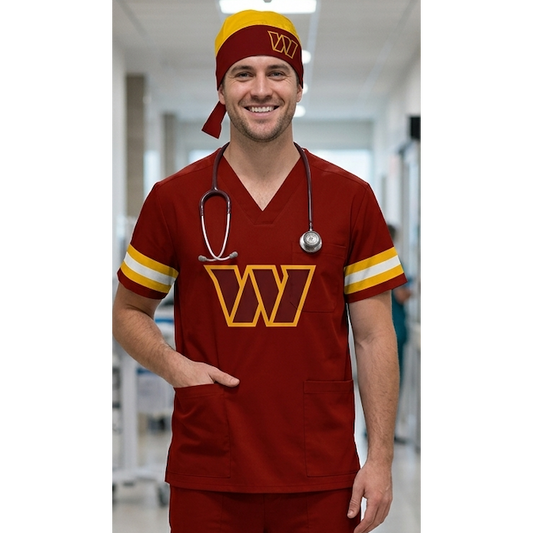 WASHINGTON COMMANDERS SCRUB TOP