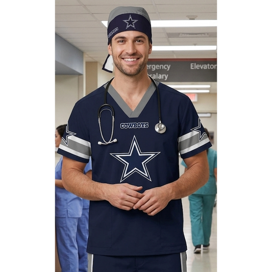 DALLAS COWBOYS SCRUB TOP