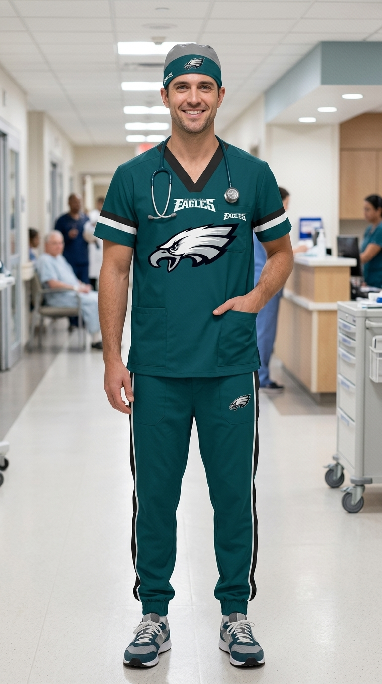 PHILADELPHIA EAGLES SCRUB SET