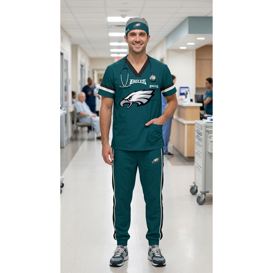PHILADELPHIA EAGLES SCRUB SET