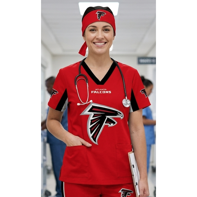 ATLANTA FALCONS SCRUB TOP