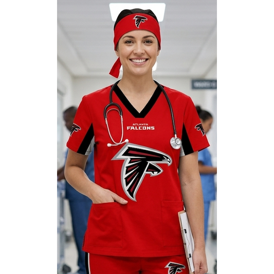 ATLANTA FALCONS SCRUB TOP