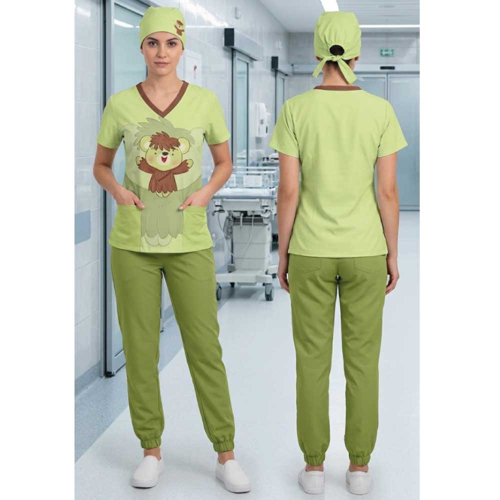 FRANKIE BEAR SCRUB SET