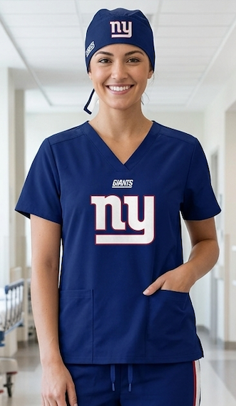 NEW YORK GIANTS SCRUB TOP