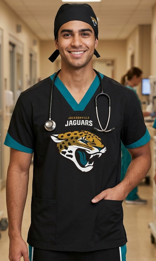JACKSONVILLE JAGUARS SCRUB TOP