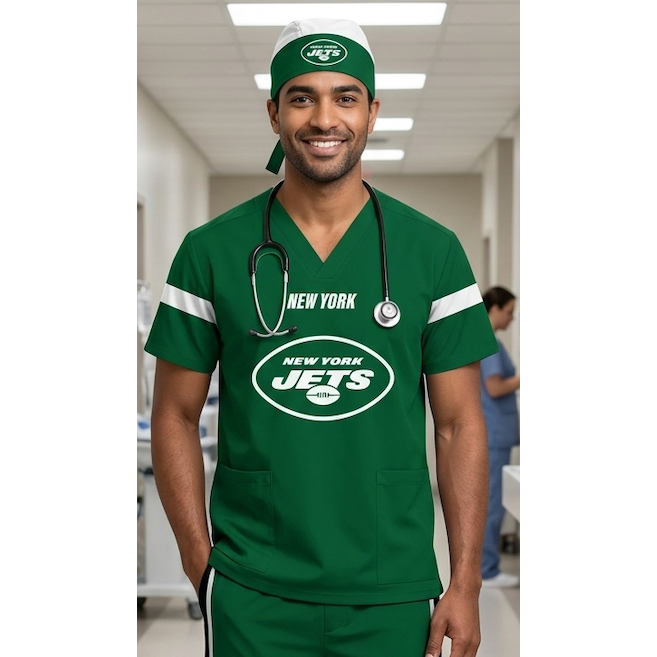 NEW YORK JETS SCRUB TOP
