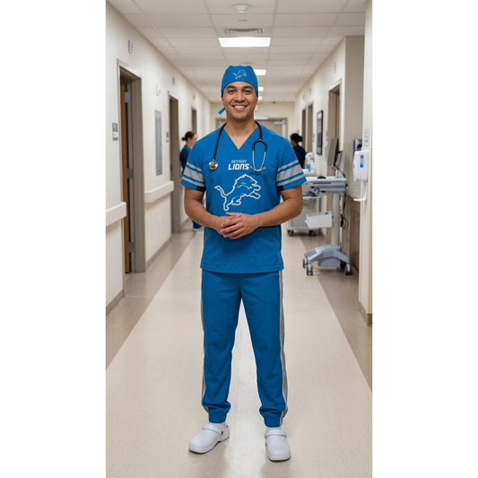 DETROIT LIONS SCRUB SET