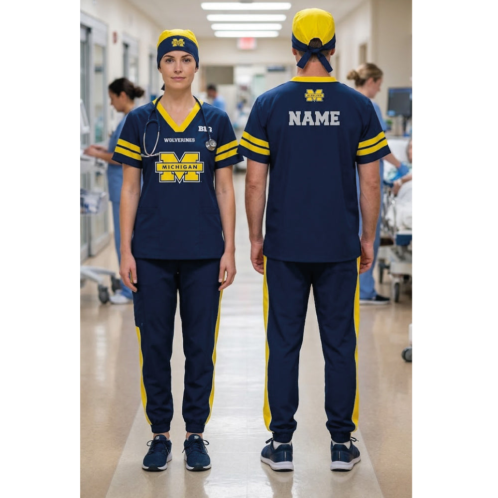 MICHIGAN WOLVERINES SCRUB SET
