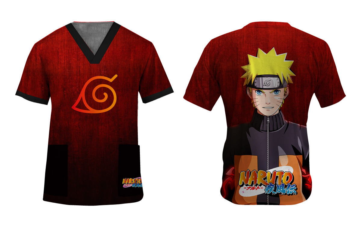 NARUTO FIRE SCRUB TOP