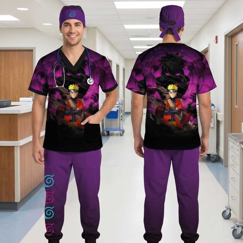 NARUTO SITTING SCRUB SET
