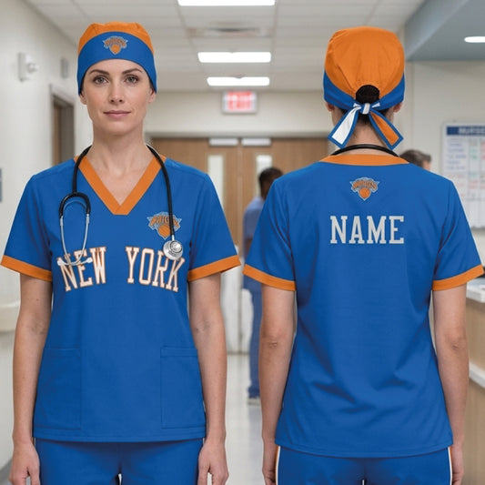 NEW YORK KNICKS NBA SCRUB TOP