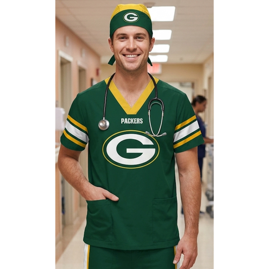 GREEN BAY PACKERS SCRUB TOP