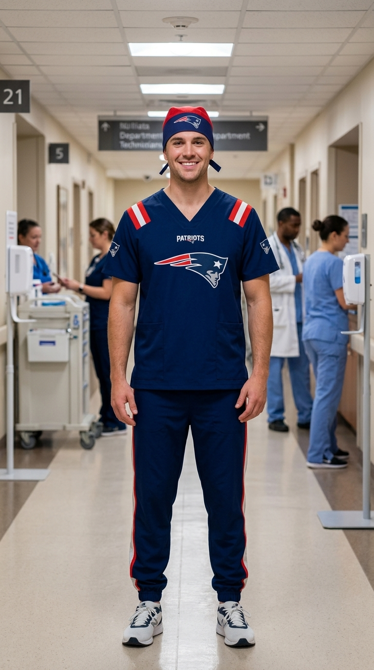 NEW ENGLAND PATRIOTS SCRUB SET