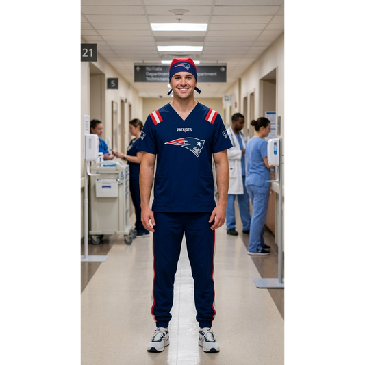 NEW ENGLAND PATRIOTS SCRUB SET
