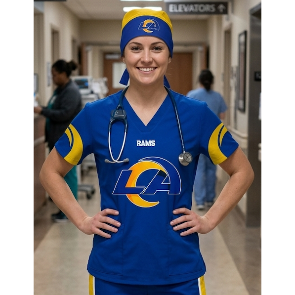 LOS ANGELES RAMS SCRUB TOP