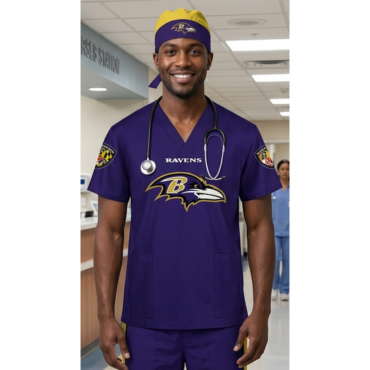 BALTIMORE RAVENS SCRUB TOP