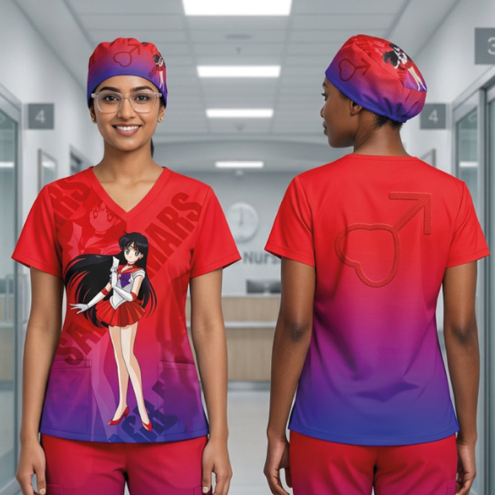 SAILOR MARS SCRUB TOP