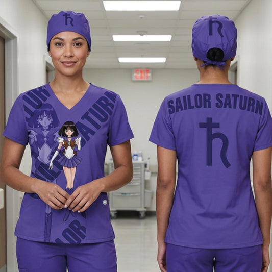 SAILOR SATURN SCRUB TOP