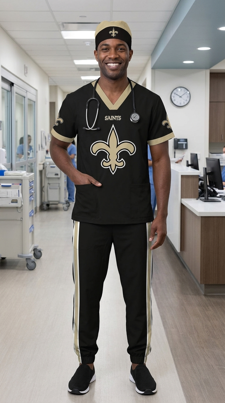 NEW ORLEANS SAINTS SCRUB SET