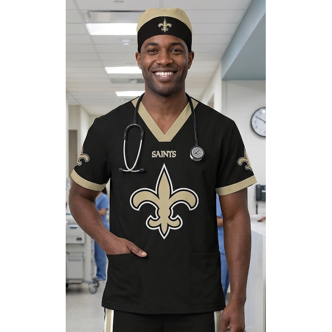 NEW ORLEANS SAINTS SCRUB TOP