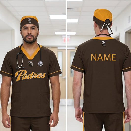 SAN DIEGO PADRES MLB SCRUB TOP