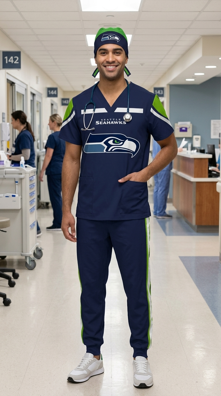 SEATTLE SEAHAWKS SCRUB SET