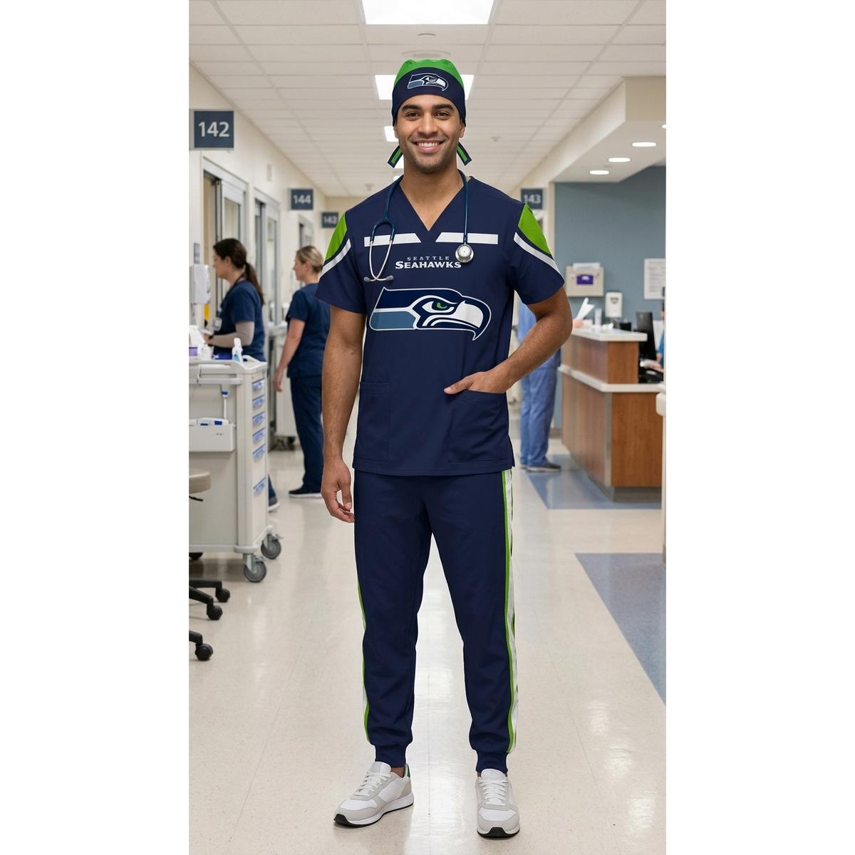 SEATTLE SEAHAWKS SCRUB SET