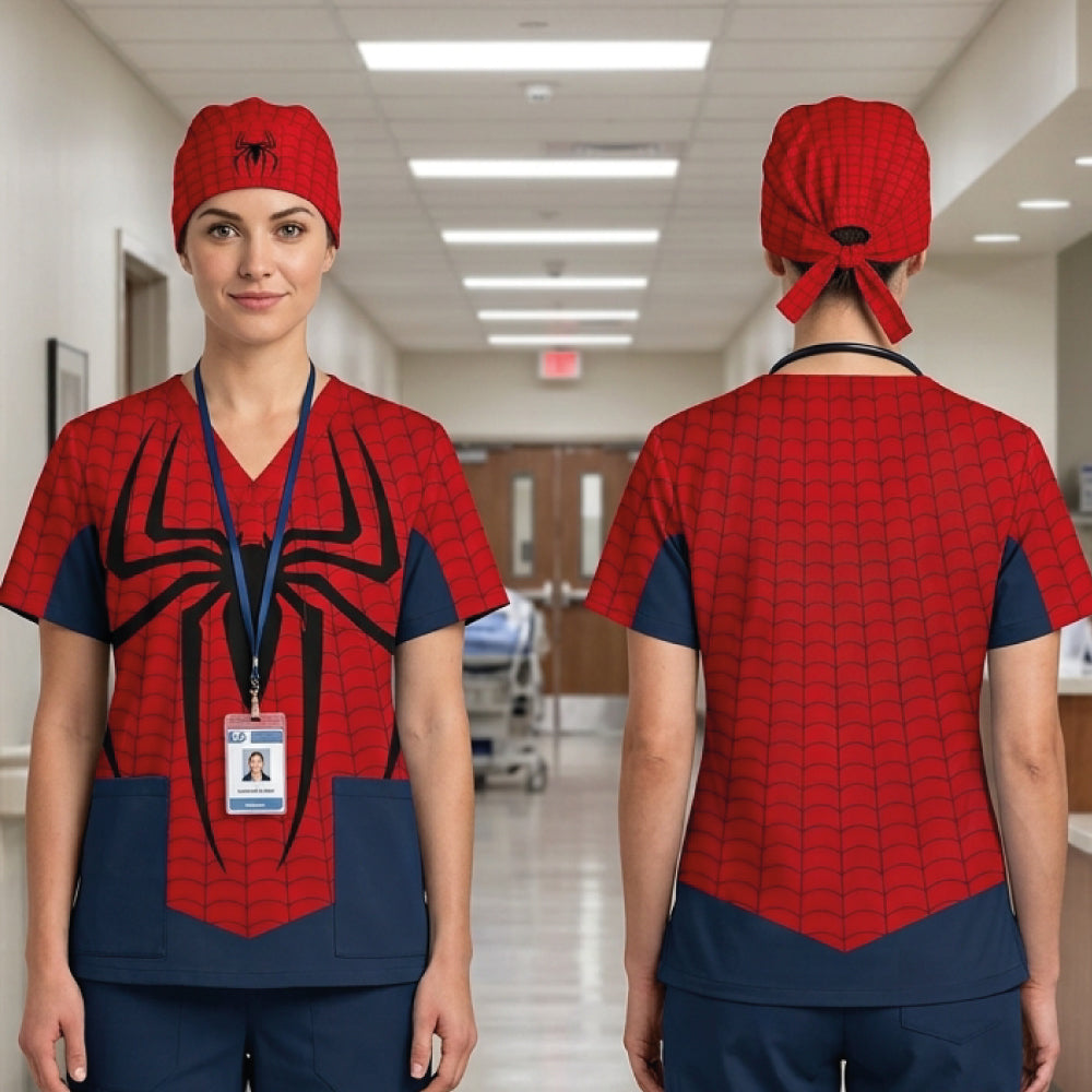 SPIDERMAN CLASSIC SCRUB TOP