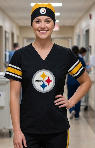 PITTSBURGH STEELERS SCRUB TOP