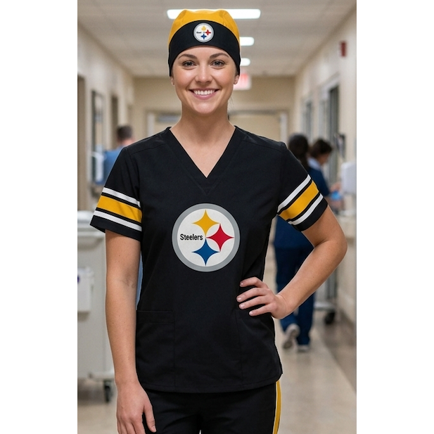 PITTSBURGH STEELERS SCRUB TOP