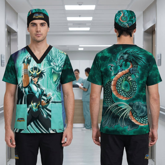 SAINT SEIYA DRAGON SAINT SCRUB TOP