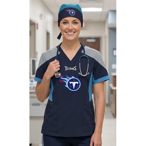 TENNESSEE TITANS SCRUB TOP