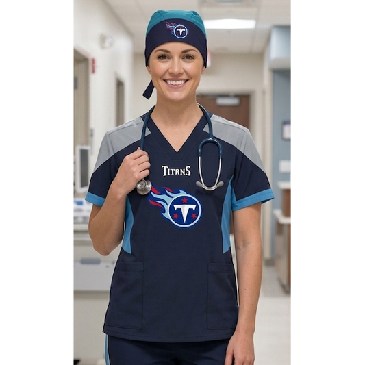 TENNESSEE TITANS SCRUB TOP
